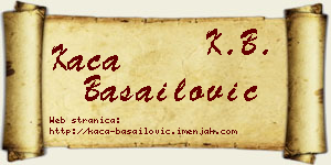 Kaća Basailović vizit kartica